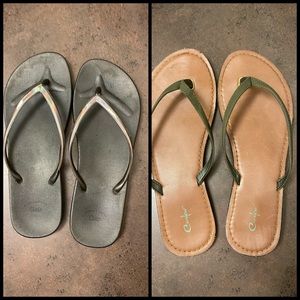 Bundle of Curfew and Gap flip flops size 8